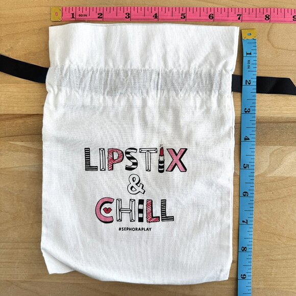 SEPHORA PLAY! Set of 10 Fabric Drawstring Travel Pouches Bags 7" x 9" - Picture 7 of 7